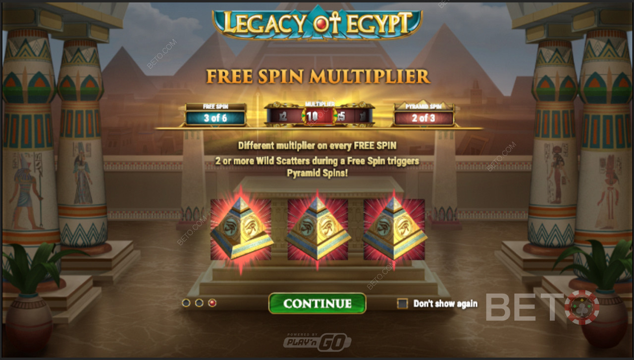 Winning Free Spin multipliers in Legacy Of Egypt