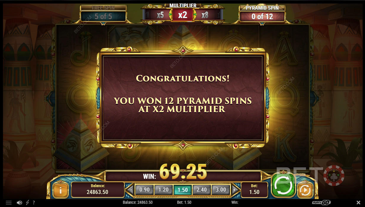 Winning Pyramid Spins in Legacy Of Egypt