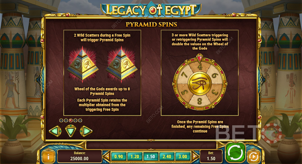 Free spins i Legacy Of Egypt
