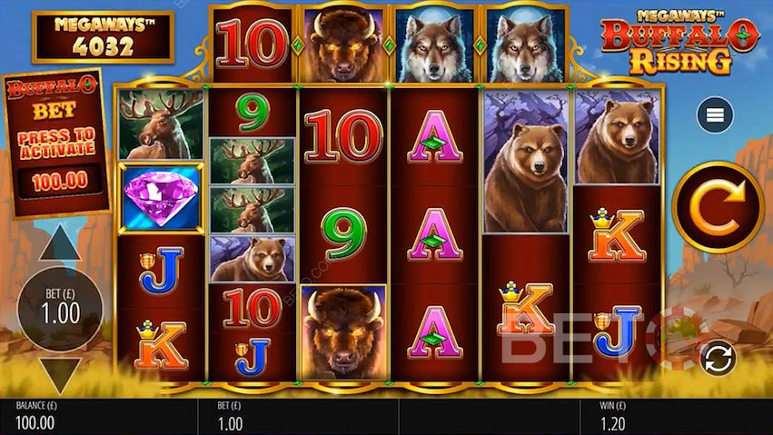 Buffalo Rising is one of the best megaways slot games