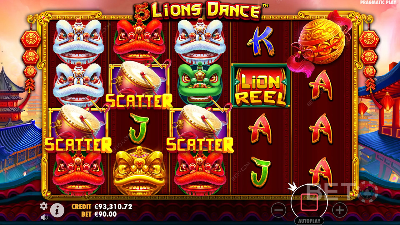 5 Lions Dance Review by BETO Slots