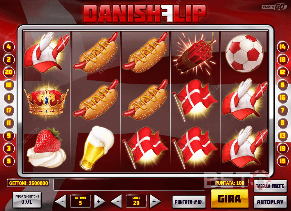 Get the correct symbols in line and win big in Danish Flip