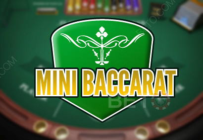 mini baccarat is a version of the game you see often.