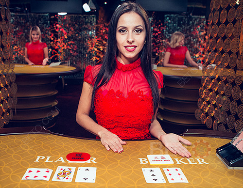 Game rules such as third card rules is the same whether you play live or online.