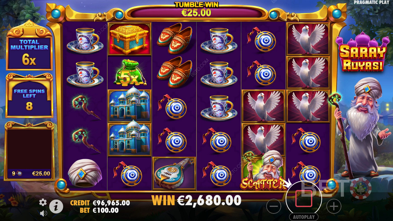 Win 5,000x Your bet in the Saray Ruyasi Slot Online!