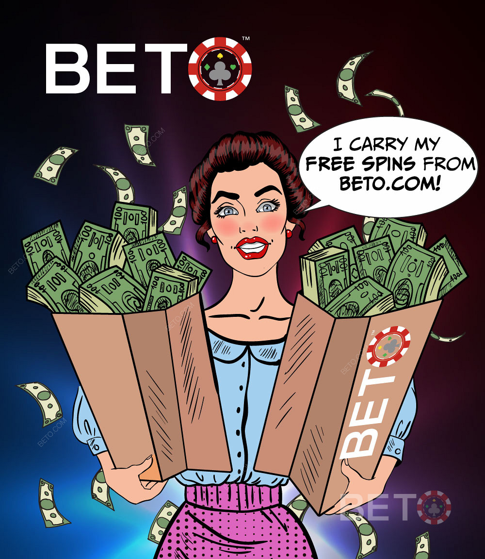 Dapatkan freespin kasino dan putaran uang tunai Anda dari BETO.com