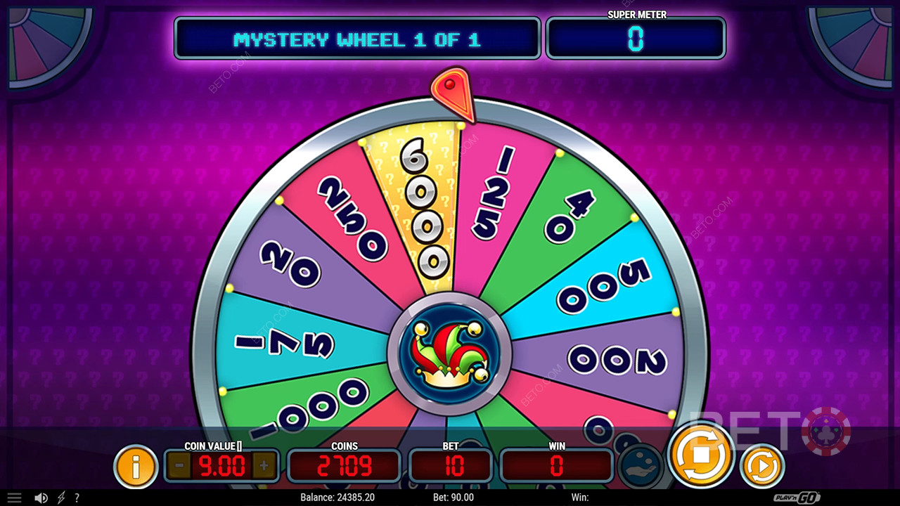 Win up to 2.397.5x Your bet in the Mystery Joker 6000 Online Slot!