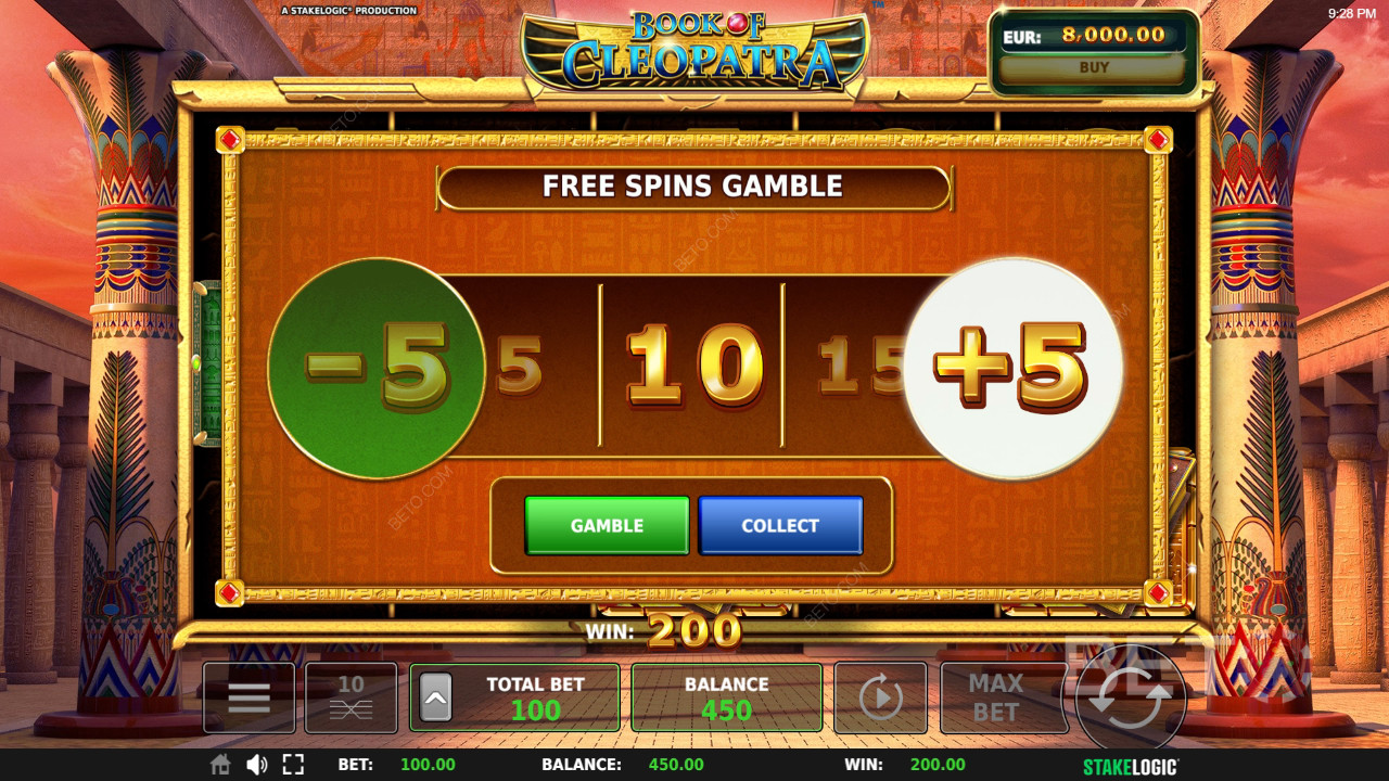Win 5,502x Your bet in the Book of Cleopatra Slot Machine!