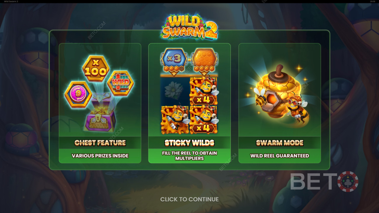 Bonus Features Explained in Wild Swarm 2 by Push Gaming
