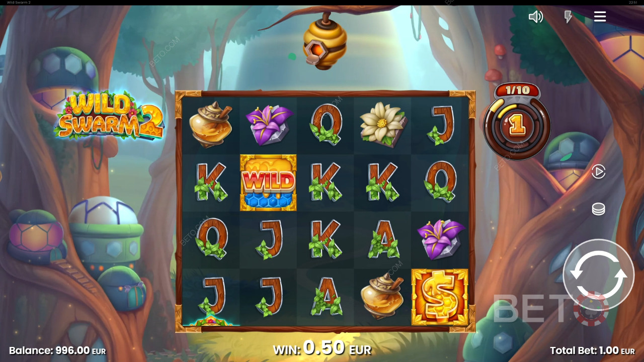 Win 10,000x Your bet in the Wild Swarm 2 Slot