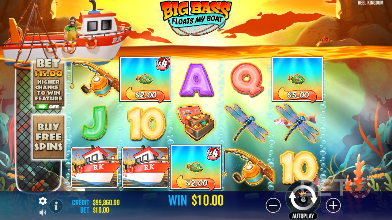 Win 5,000x Your bet in the Big Bass Floats My Boat Online Slot!