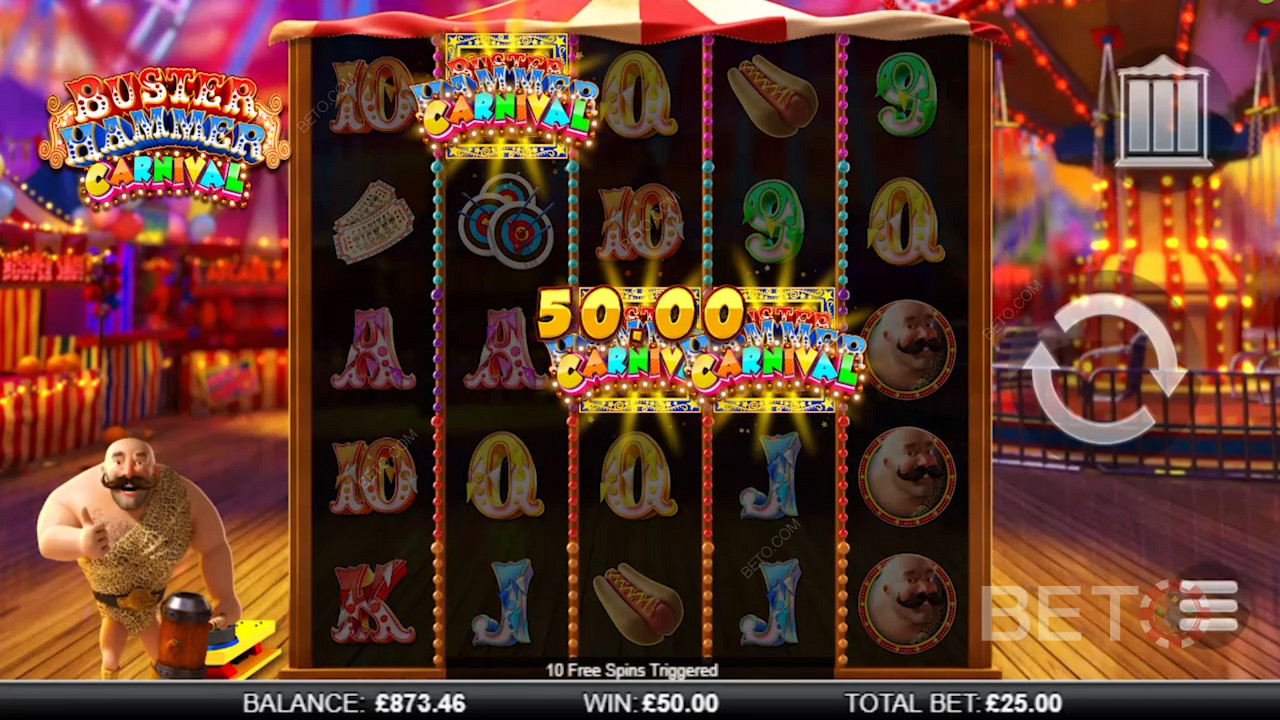 Trigger free spins by landing 3 or more Scatters