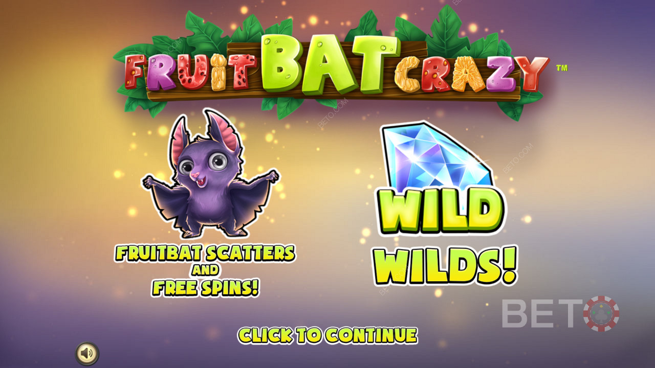 Fruit Bat Crazy - A cute Fruit Bat gives you plenty of fun with Wild, Scatters and Free Spins