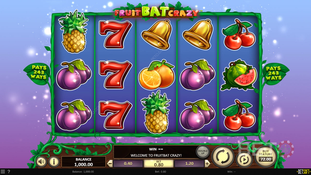 Funny and friendly graphics in Fruit Bat Crazy