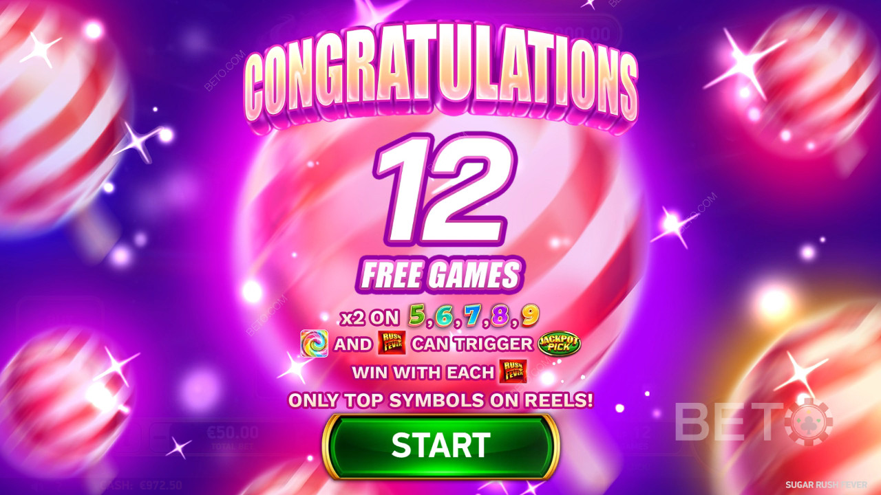 Win 4,544x Your bet in the Sugar Rush Fever Slot!