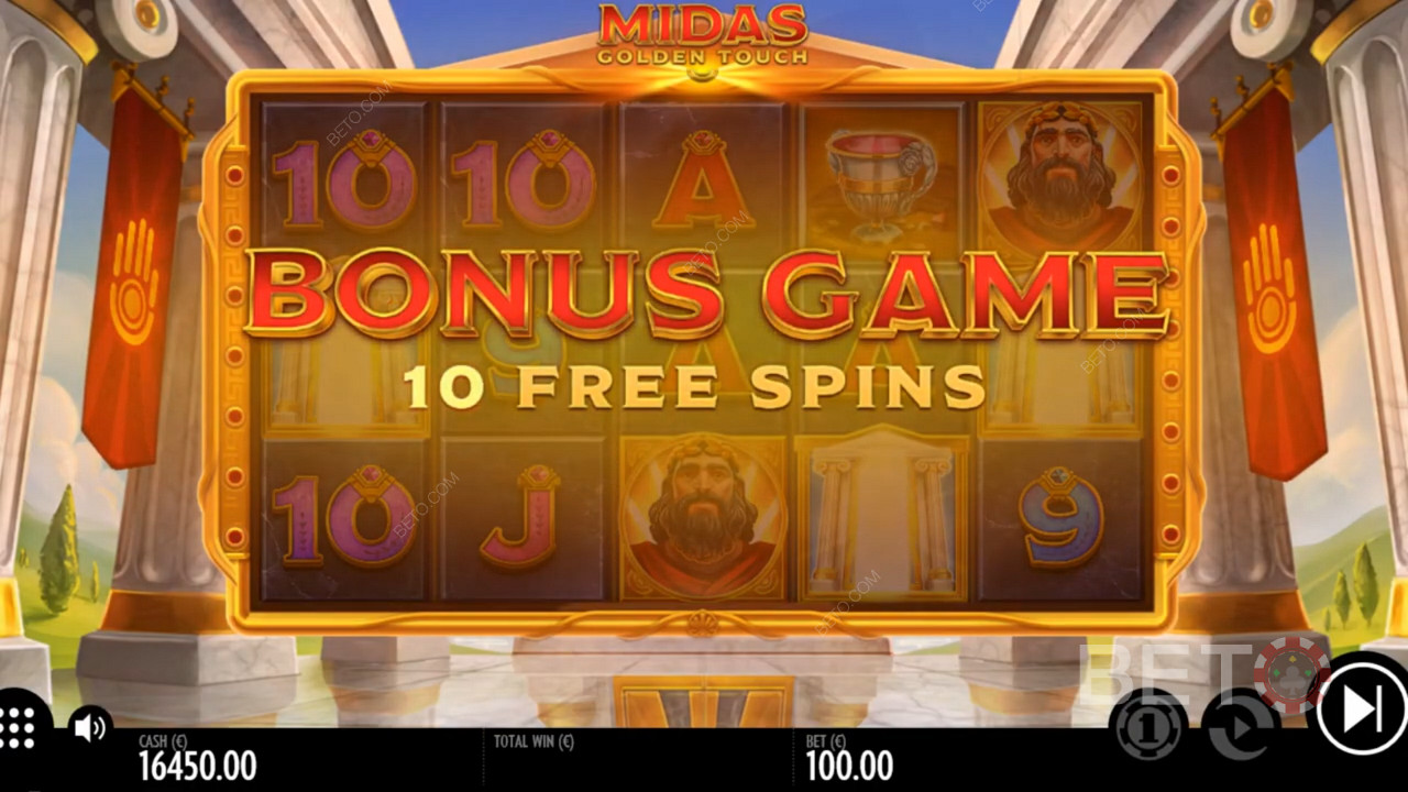 Landing 3 scatters during the re-spin will award players a further 10 free spins