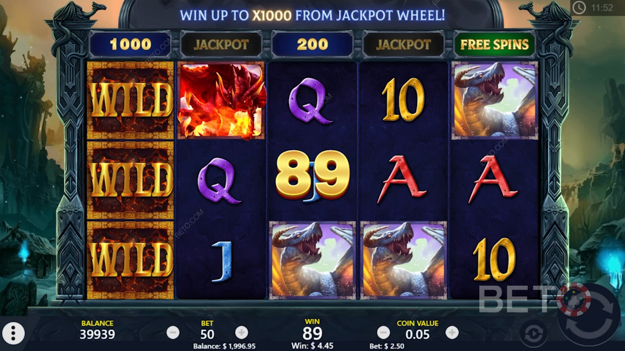 Stacked Wilds in Dragons of the North slot
