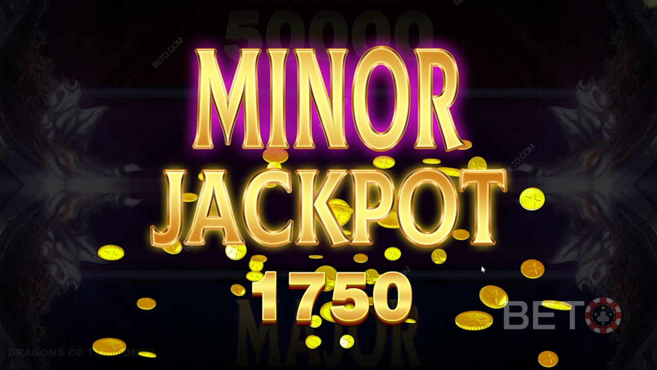 Minor jackpot win in Dragons of the North video slot