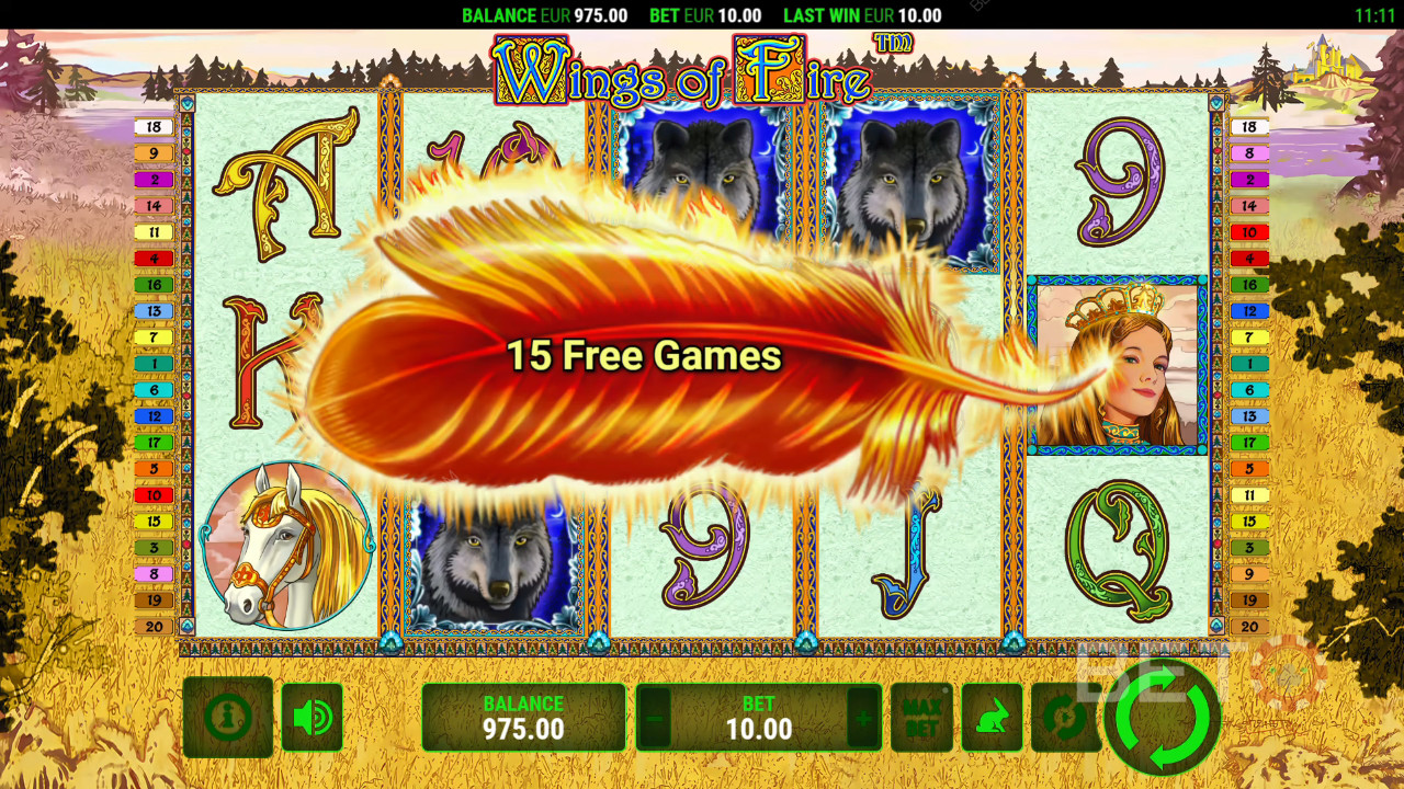 Bonus Features Explained in Wings of Fire by Greentube