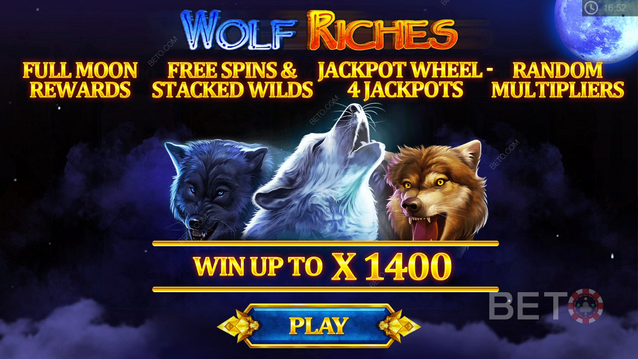 Free spins, multipliers, jackpots, and Stacked Wilds in Wolf Riches slot