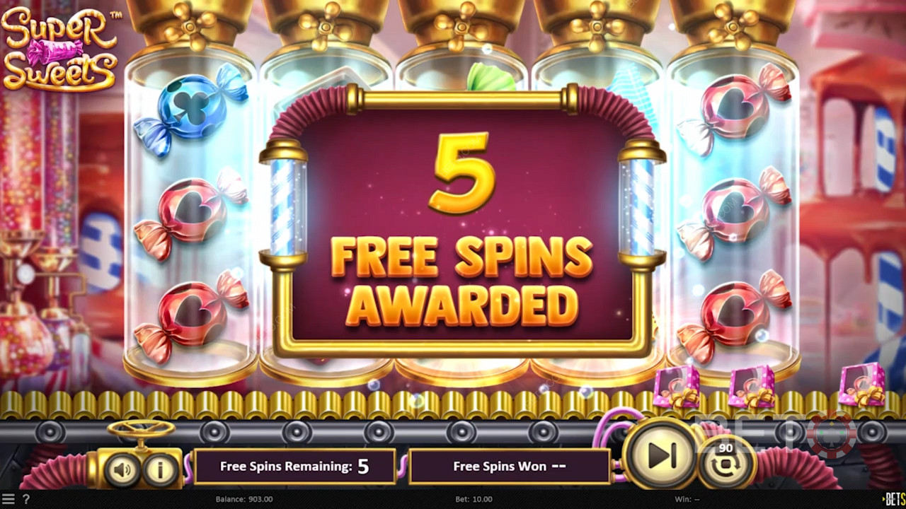 Sweet free spins in Super Sweets