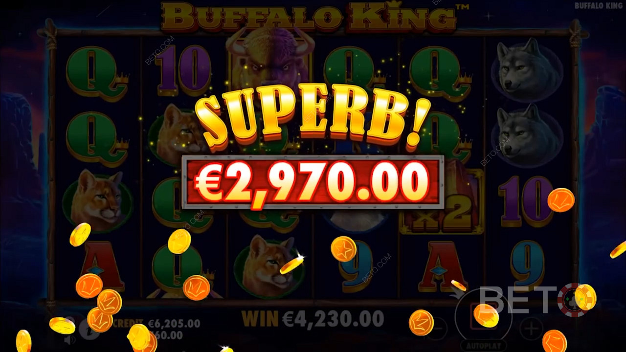 You can bet ranging from 40c to 60€ for a single spin