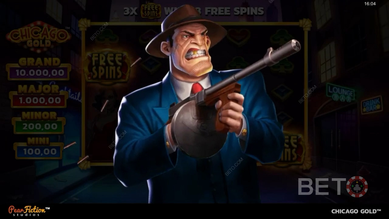 Trigger eight Free Spins by landing 3 Scatters