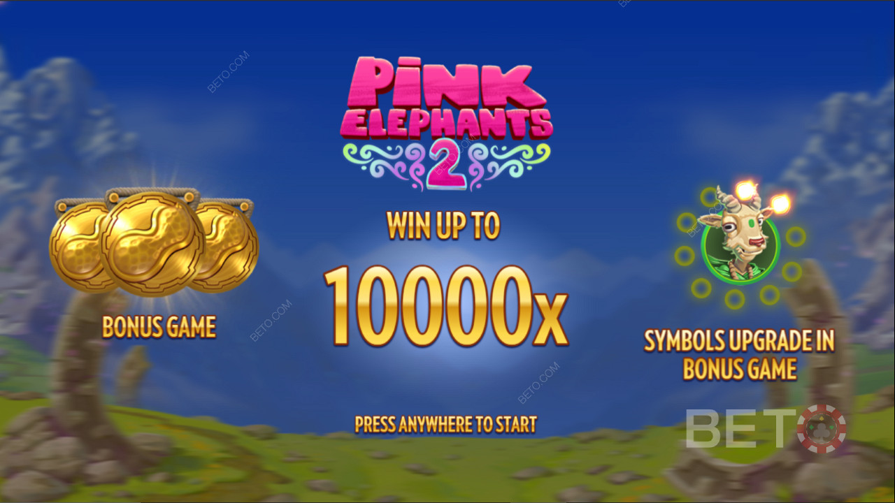The intro screen of this slot mentions the benefits it offers