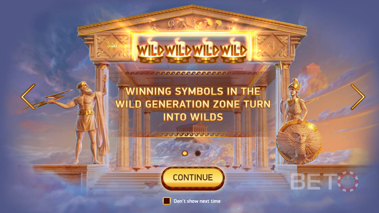 All symbols involved in a win in the Wild Generation Zone will become Wilds