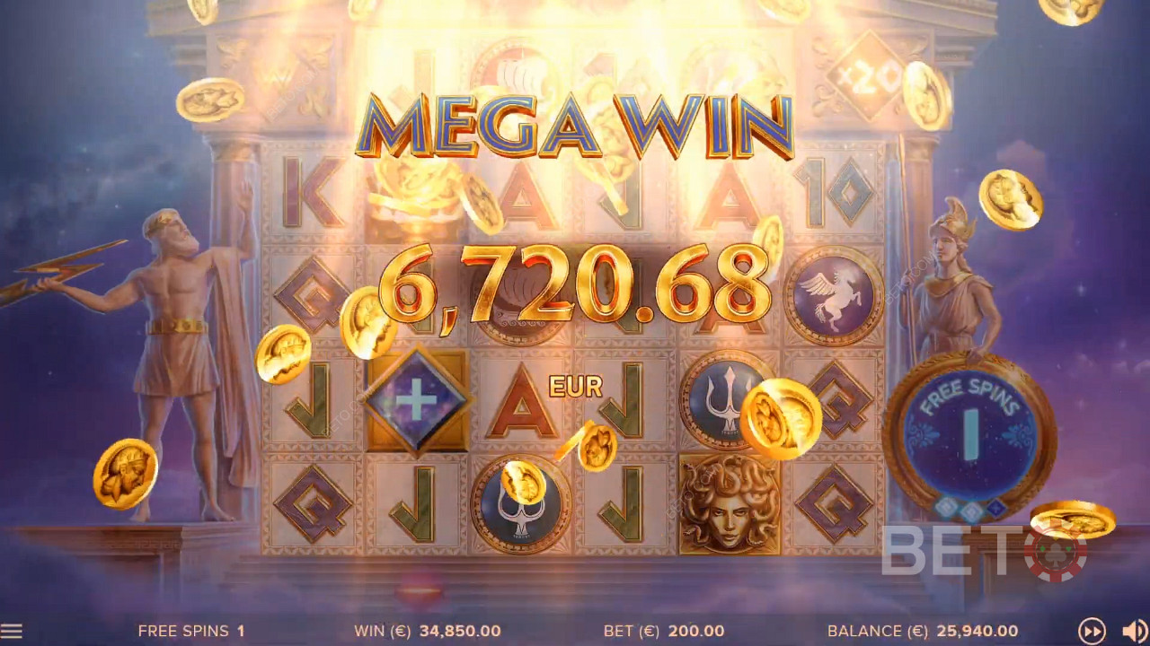 Enjoy mega wins in Parthenon: Quest for Immortality slot