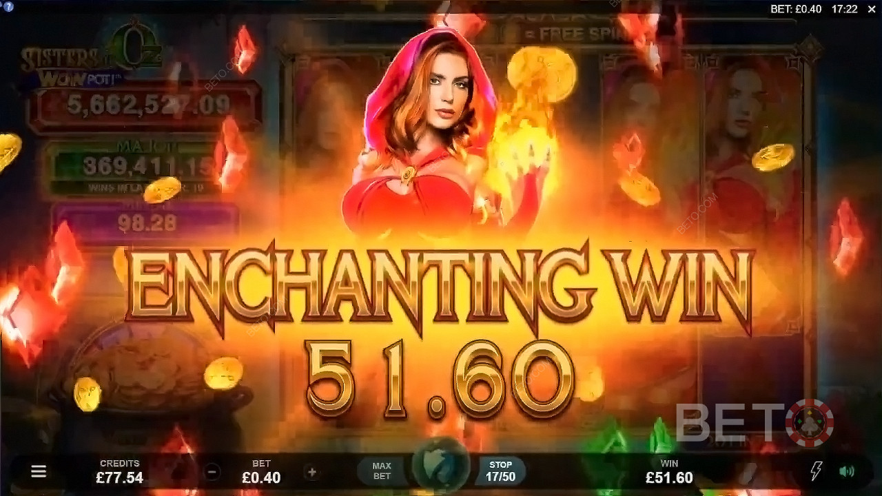 You can win up to 720x the stakes per spin in the base game version of this slot