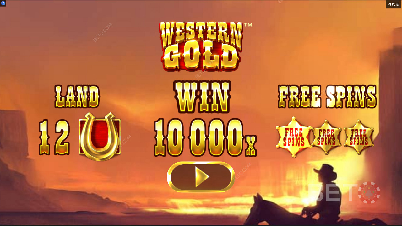 Intro screen of Western Gold