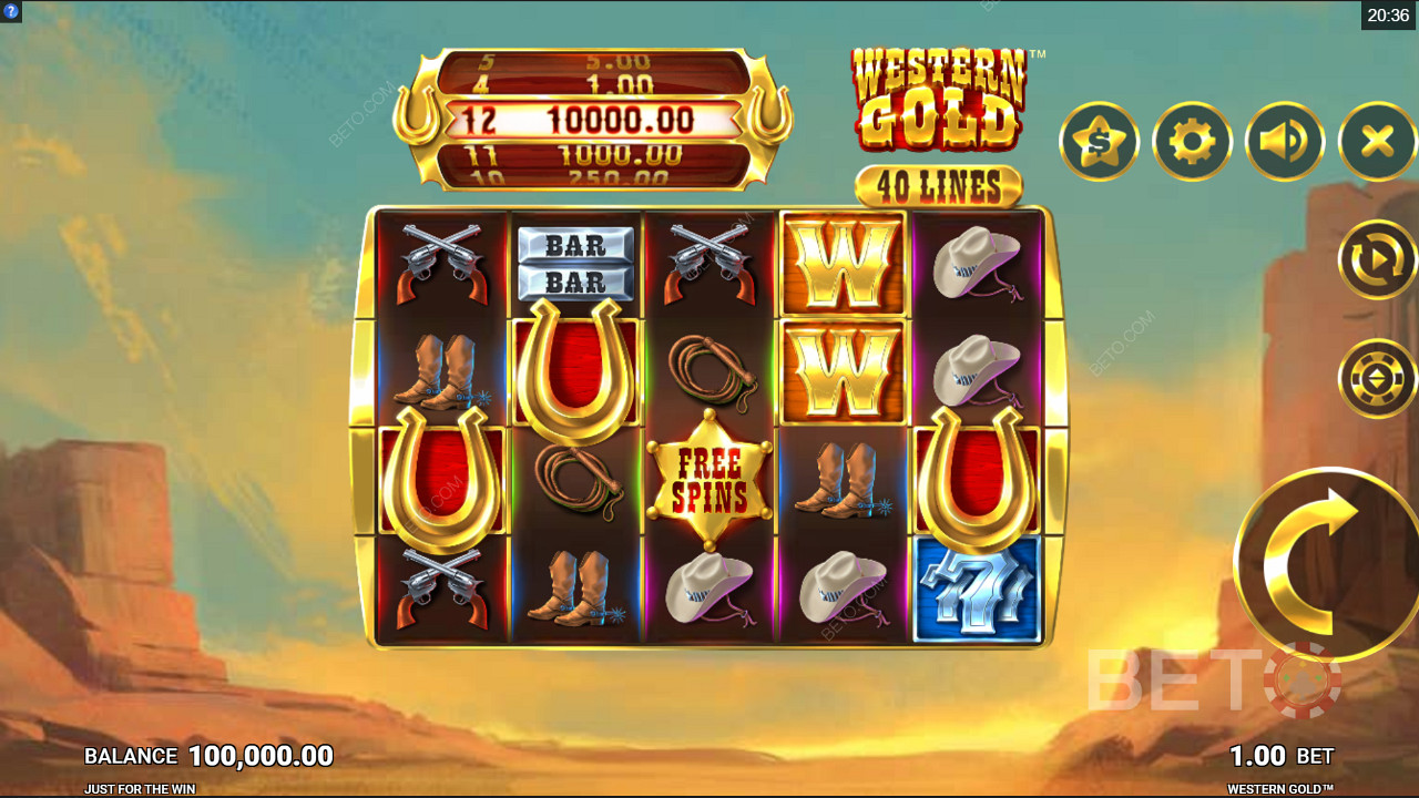 Spinning the reels on Western Gold slot