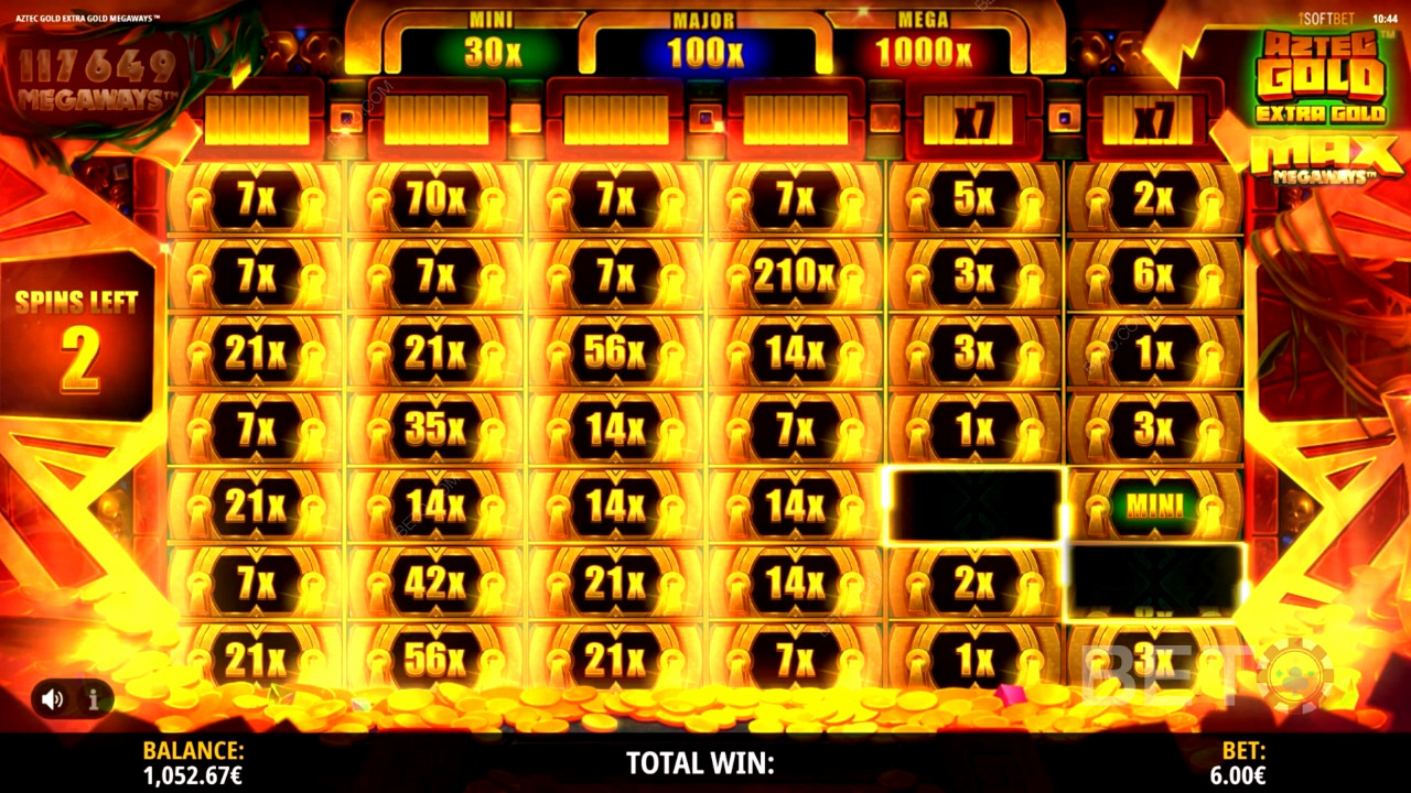 Free spins -  excellent opportunity to gain tremendous amounts in Aztec Gold Extra Gold Megaways
