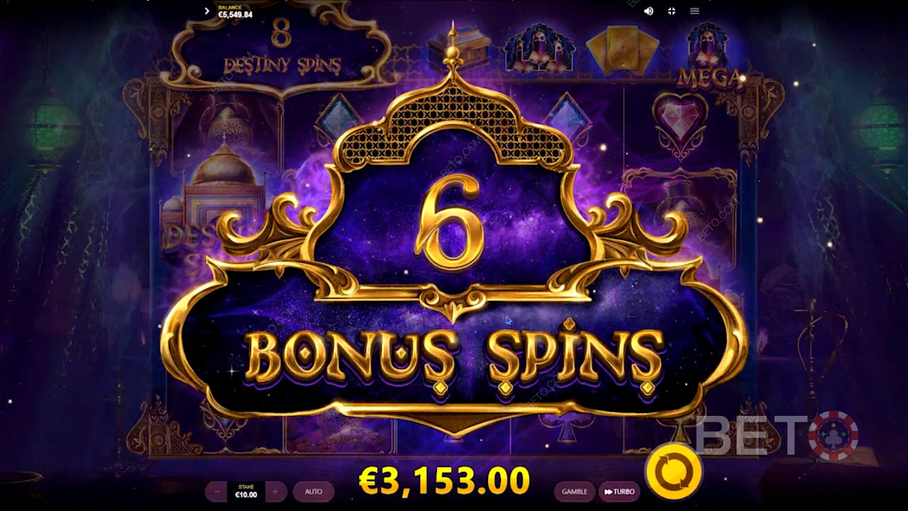 Enjoy Free Spins bonus in 10,001 Nights online slot