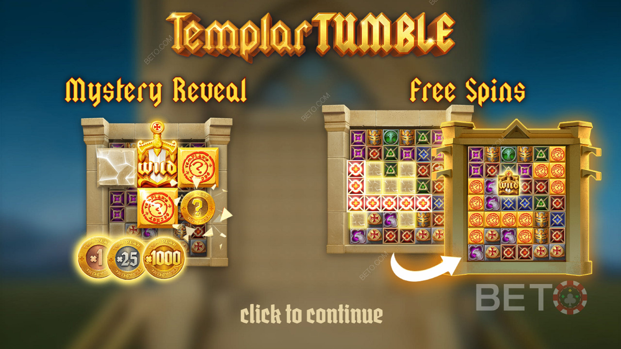 Intro screen of Templar Tumble