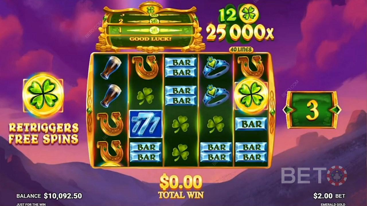 Free spins in Emerald Gold slot