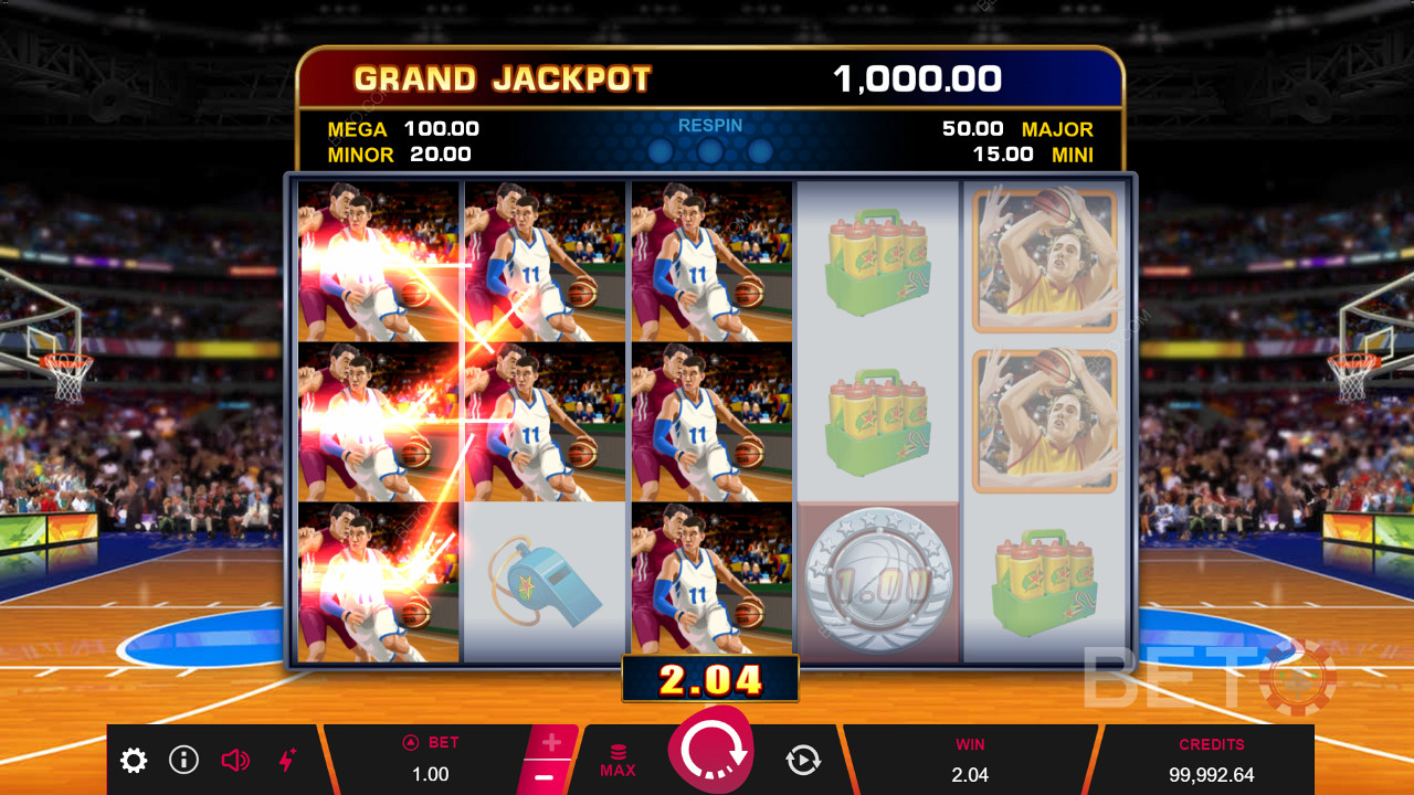 Rewarding payouts in Basketball Star On Fire