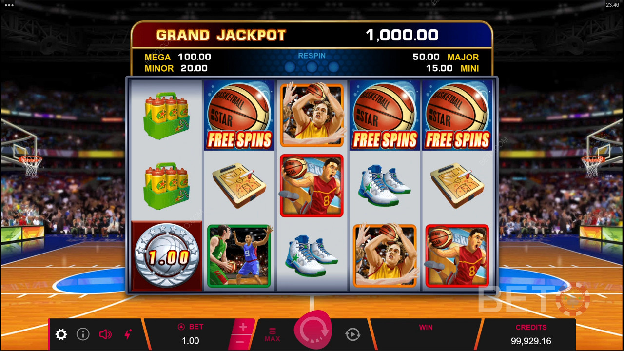 Play Basketball Star On Fire which offers you numerous Jackpots