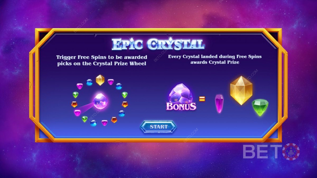 Intro Screen of Epic Crystal - Bonus & Free Spins