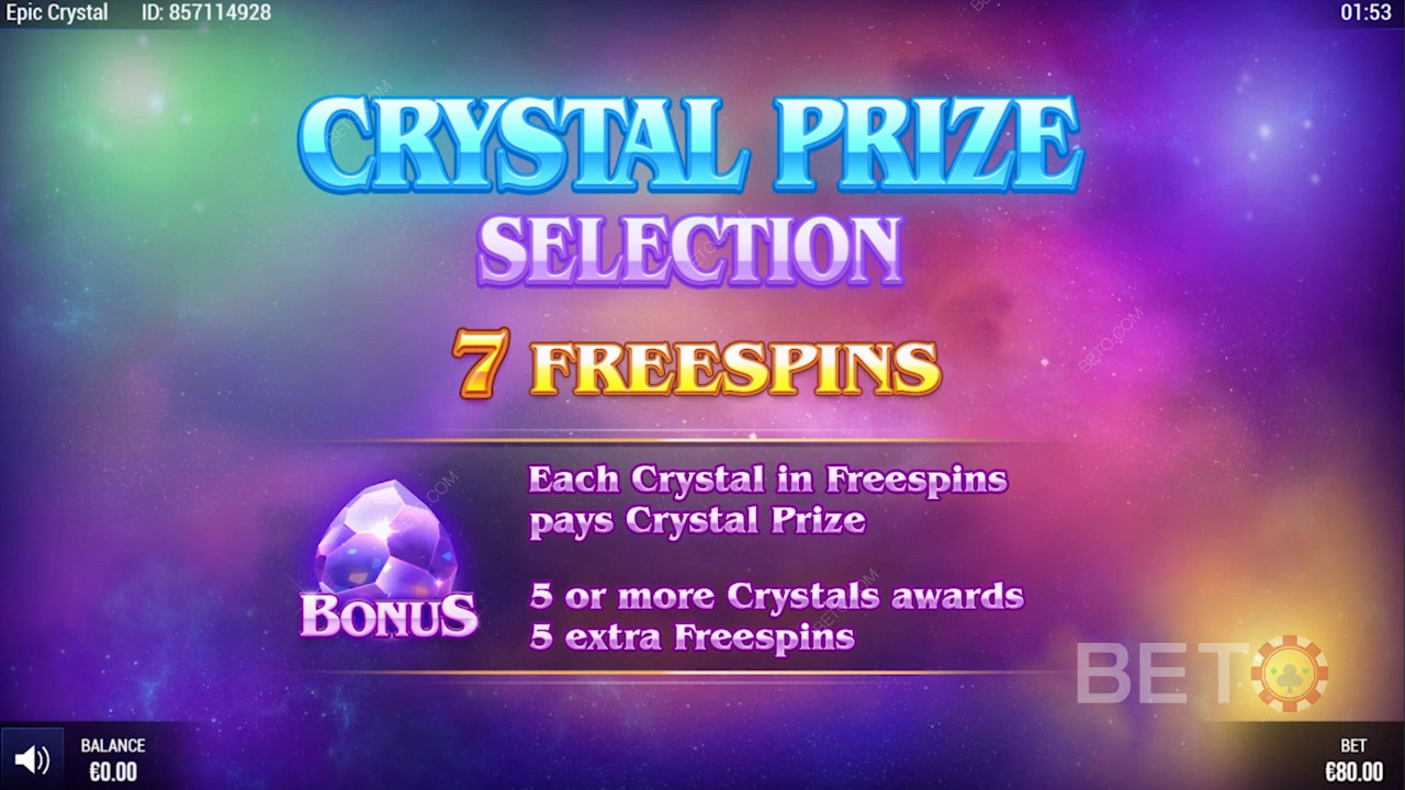 Special Free Spins of Epic Crystal