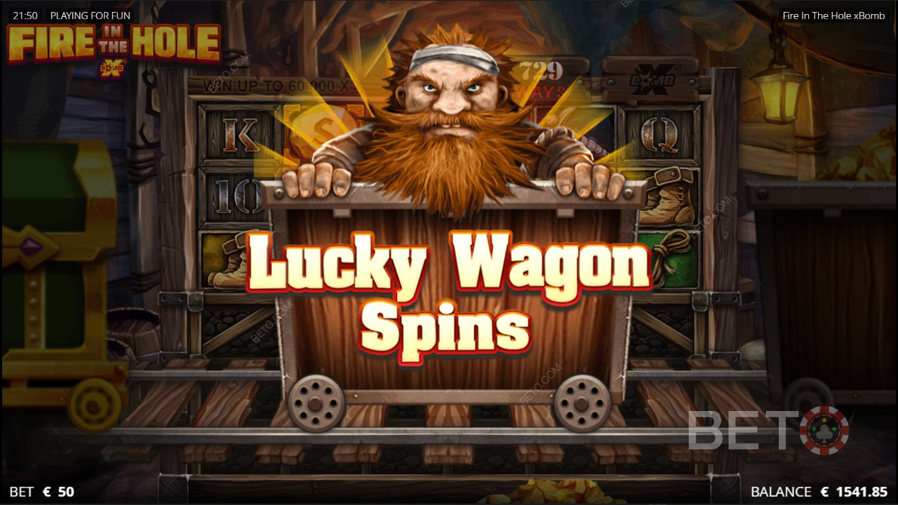 Free spins in Fire in the Hole online slot