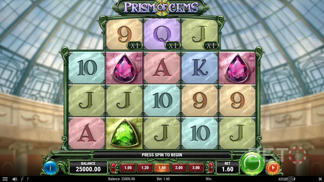 Prism of Gem online slot - Beautiful symbols and gems