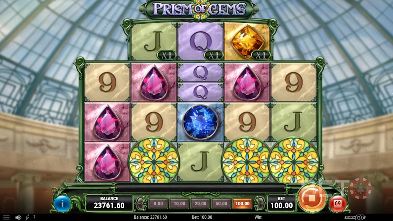 Prism of Gems video slot - Shiny colourful Gemstones