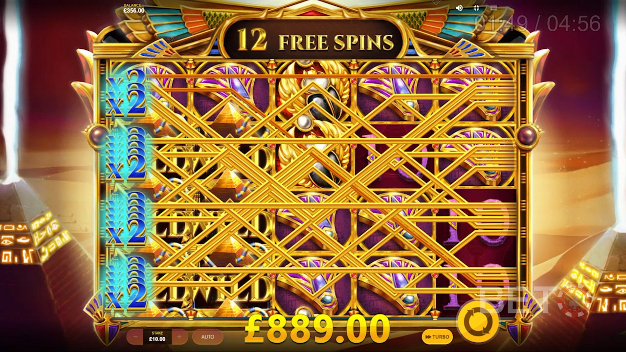 Winning some mystic free spins in Riddle Of The Sphinx