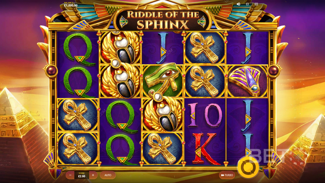 Golden color scheme of Riddle Of The Sphinx