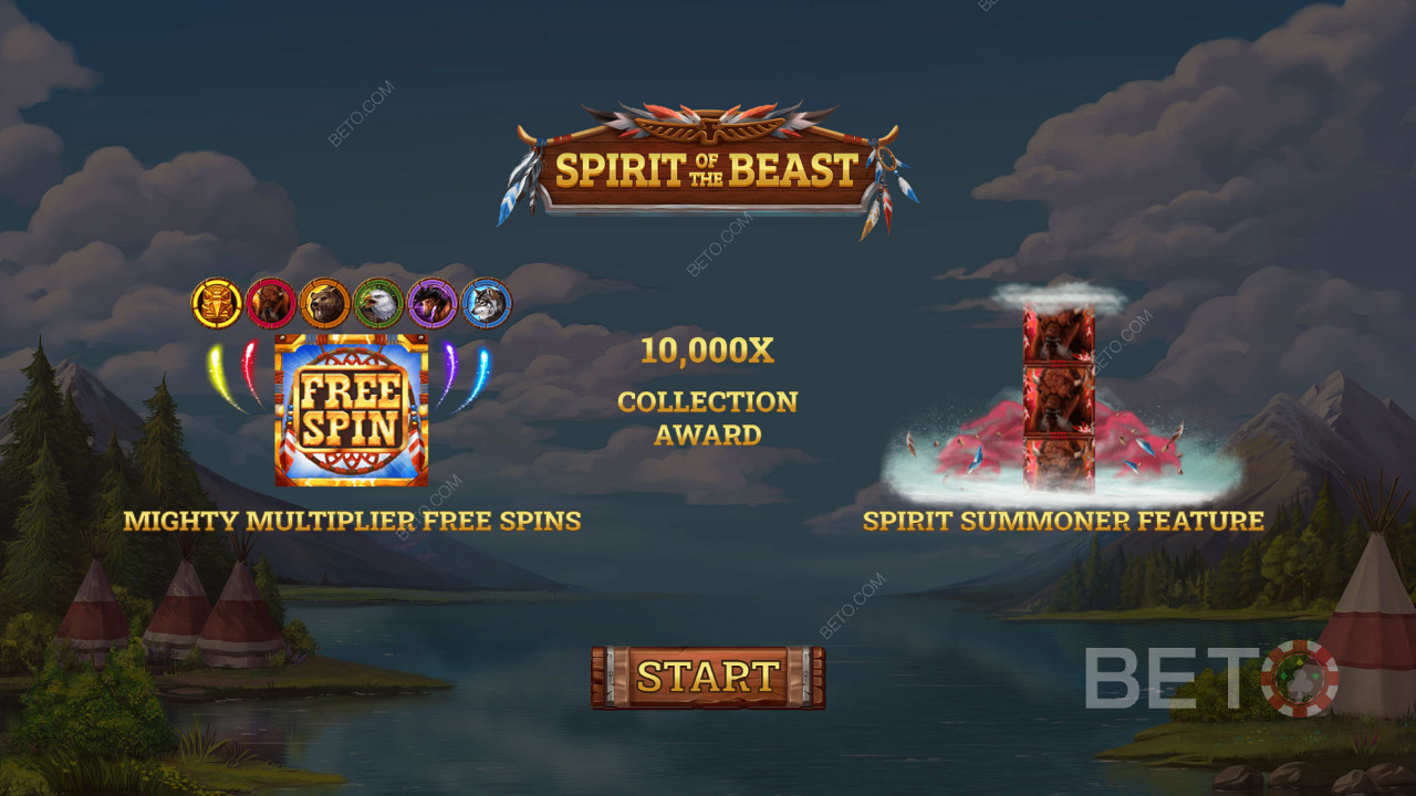 Intro Screen of Spirit of the Beast slot