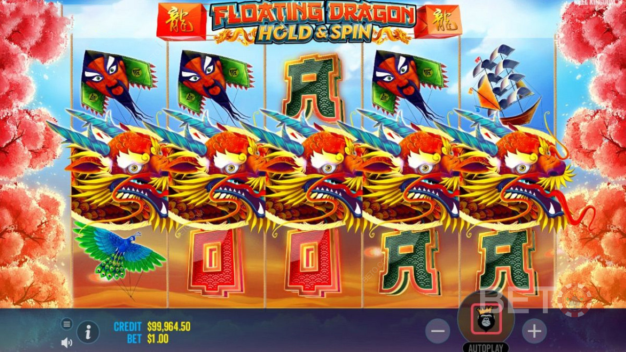 Floating Dragon is a video slot from Reel Kingdom with 5 reels, 3 rows and 10 paylines