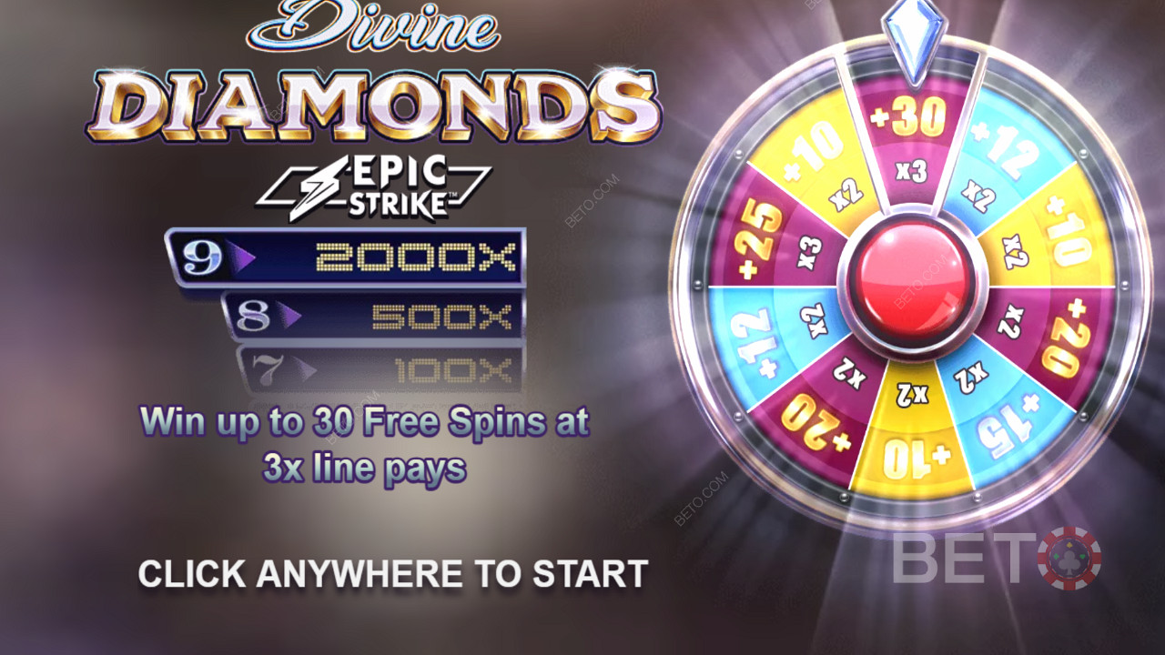 Free Spins Bonus Wheel in Divine Diamonds