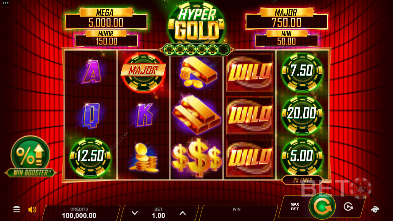 A super fun slot with 5 reels and 25 paylines
